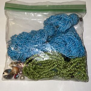 Vintage Lot Single Loose Beads And Broken Beaded Necklaces For Repair Repurpose